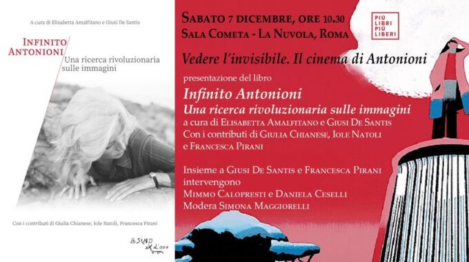 A “Più libri più liberi” il 7/12 l’evento “Vedere l’invisibile. Il cinema di Antonioni”