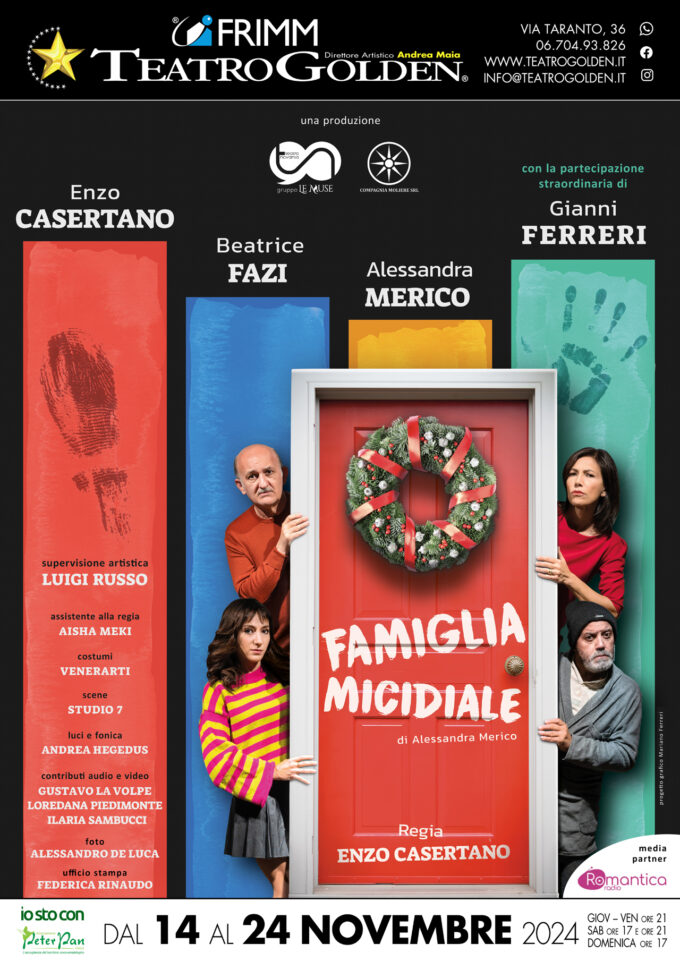 Arriva “Famiglia micidiale” al teatro Golden …una commedia esplosiva