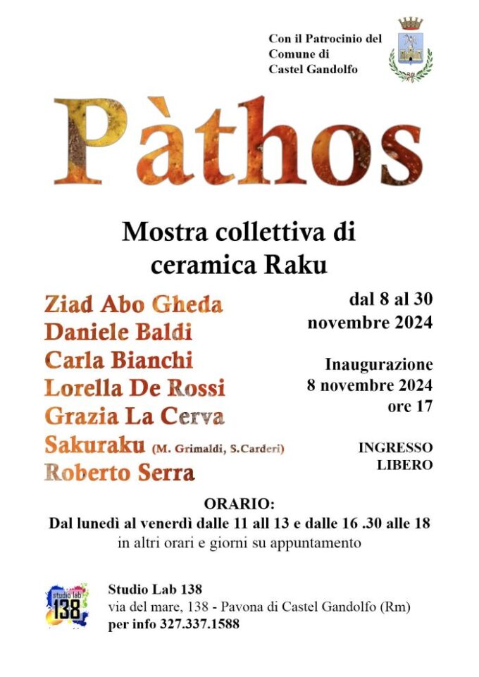 Dal 8 al 30/11 “Pàthos” Mostra collettiva di ceramica Raku