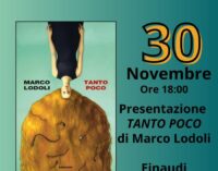 Il 30/11 a Frascati “Tanto poco”, ultima fatica letteraria di Marco Lodoli 