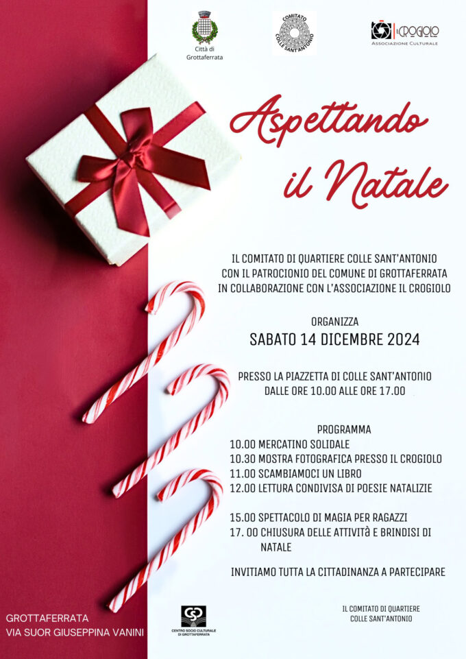 “ASPETTANDO IL NATALE” AL QUARTIERE COLLE SANT’ANTONIO DI GROTTAFERRATA