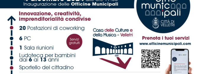 Velletri, domani si inaugurano le “Officine Municipali”