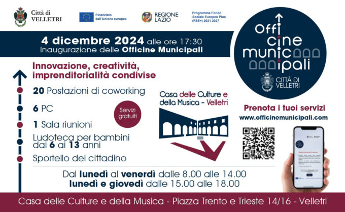 Velletri, domani si inaugurano le “Officine Municipali”