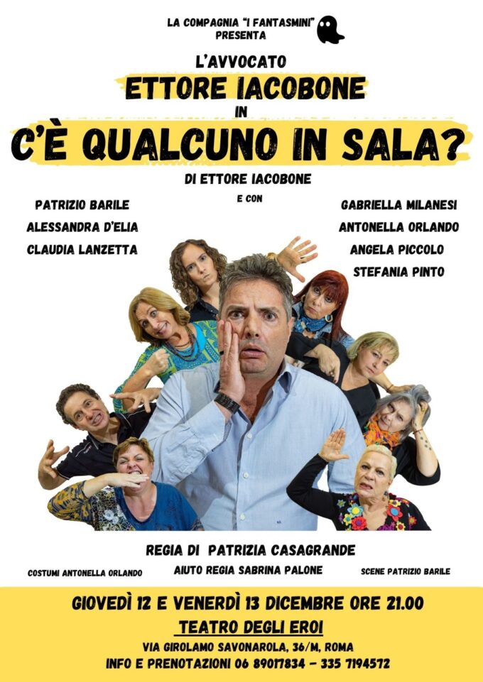 “C’É QUALCUNO IN SALA” AL TEATRO DEGLI EROI