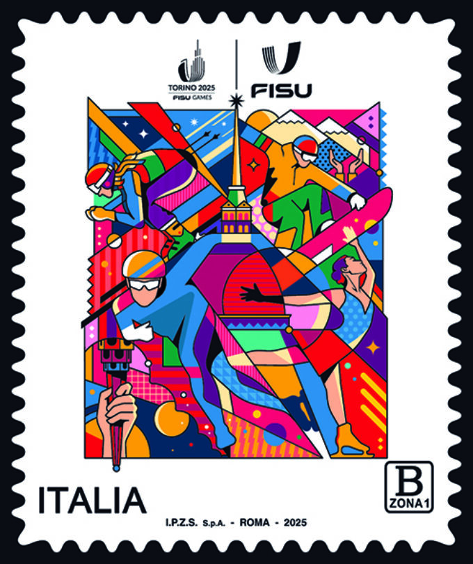 Emissione di un francobollo  della serie “I valori sociali” dedicato alle Universiadi di Torino 2025