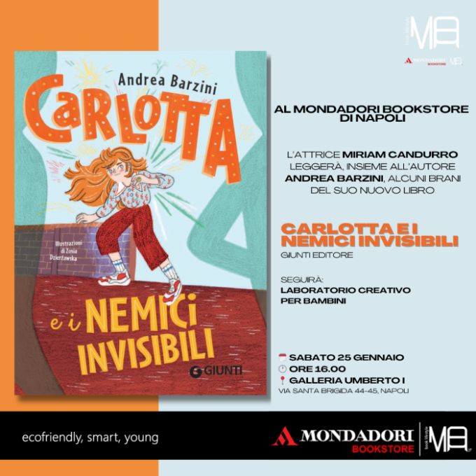 Il 25/01 a Napoli “Carlotta e i nemici invisibili” di Andrea Barzini